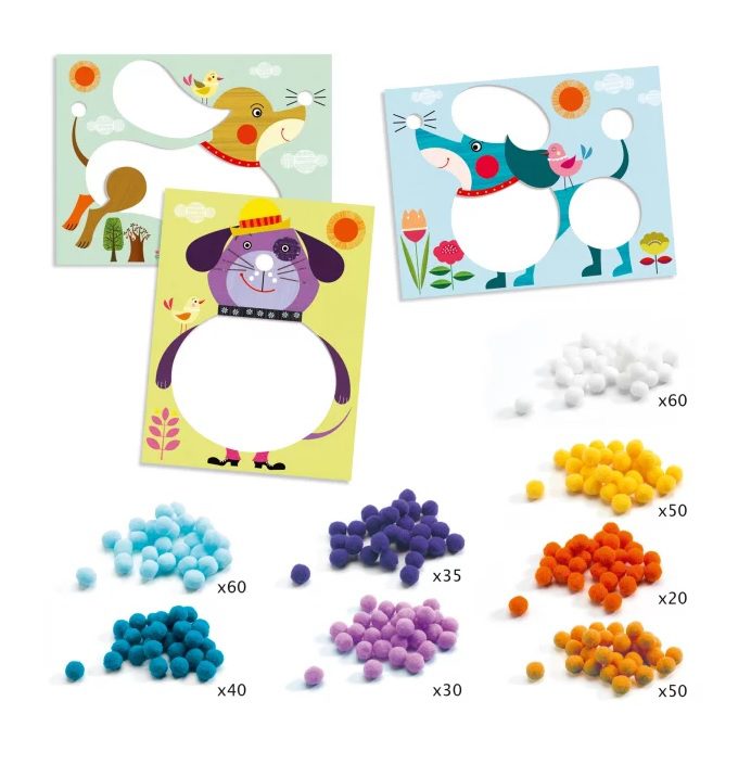 Djeco Kreativni set s pom ponima Psić - Slika 3