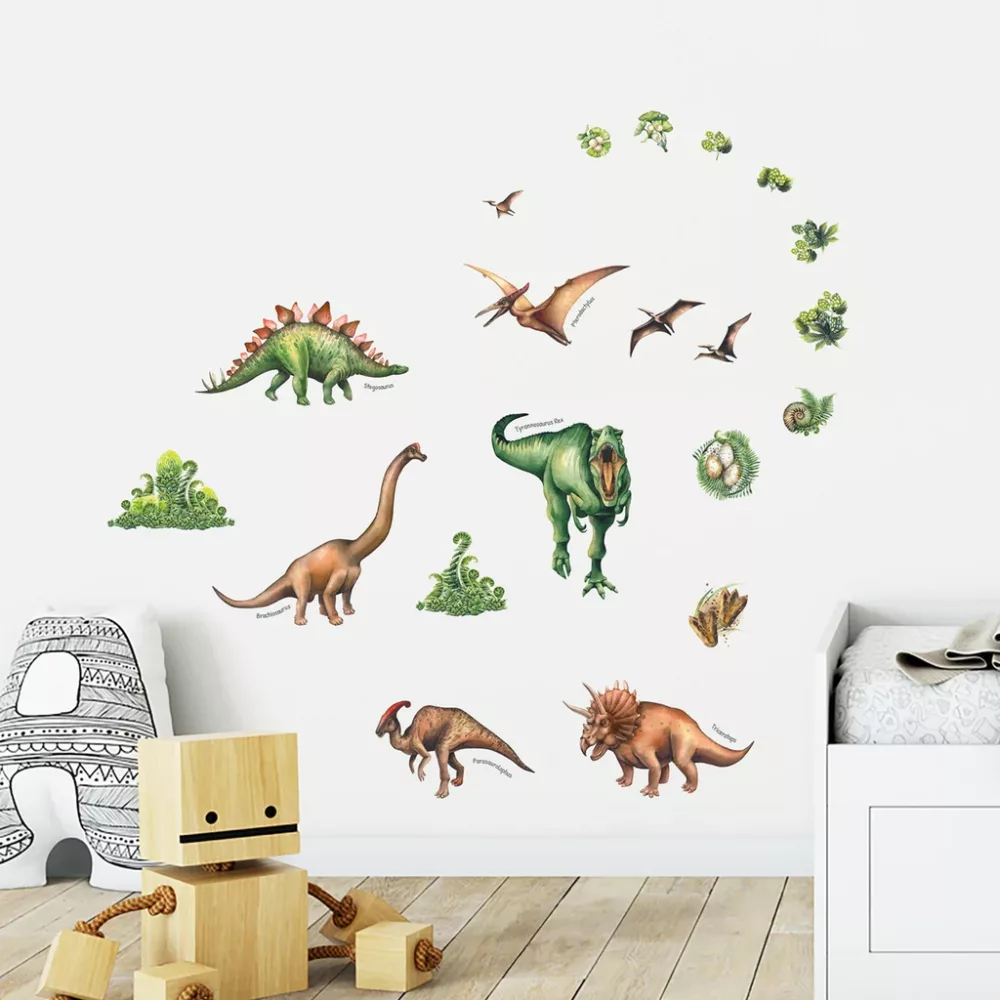 Decowall Dinosauri u vodenim bojama