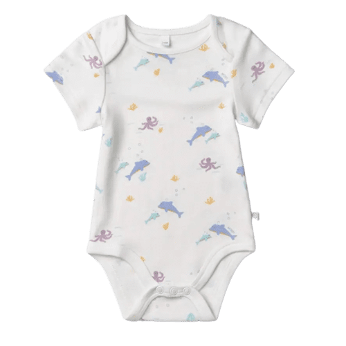 Baby MORI Bodi kratkih rukava Dupini