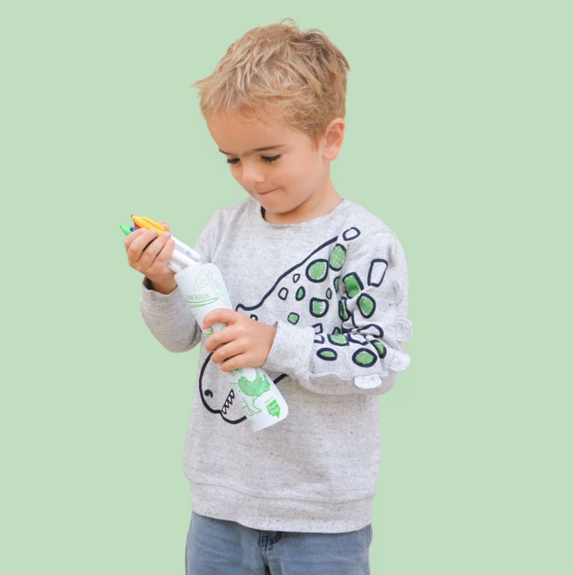 Super Petit MINI silikonska podloga Dino + 4markera - Slika 4