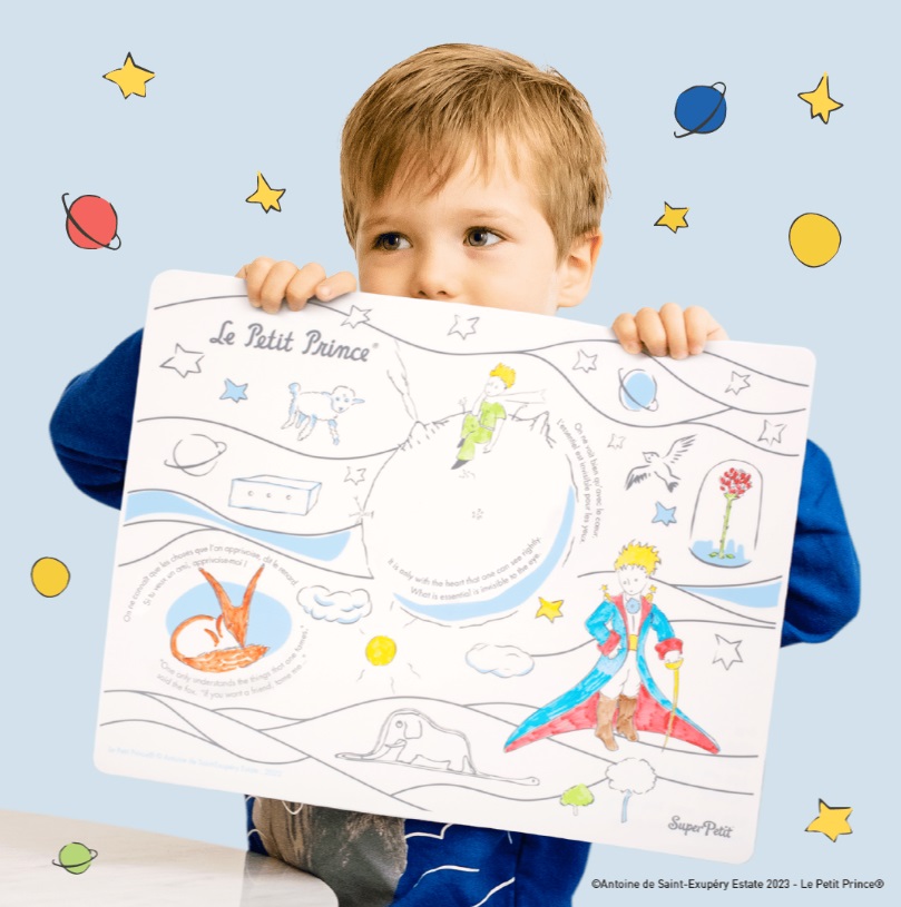 Super Petit silikonska podloga MALI PRINC + 5 markera - Slika 2