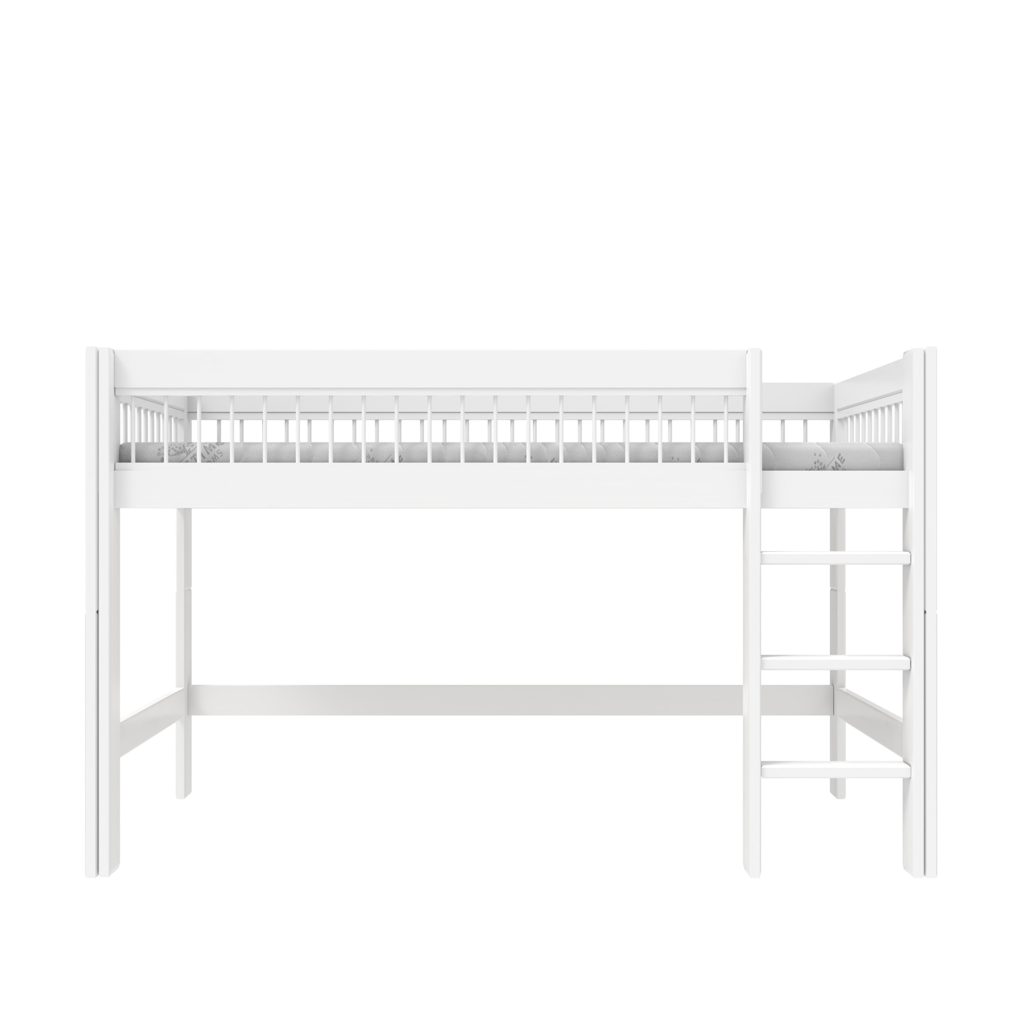 Semi high bed with straight ladder - Breeze
