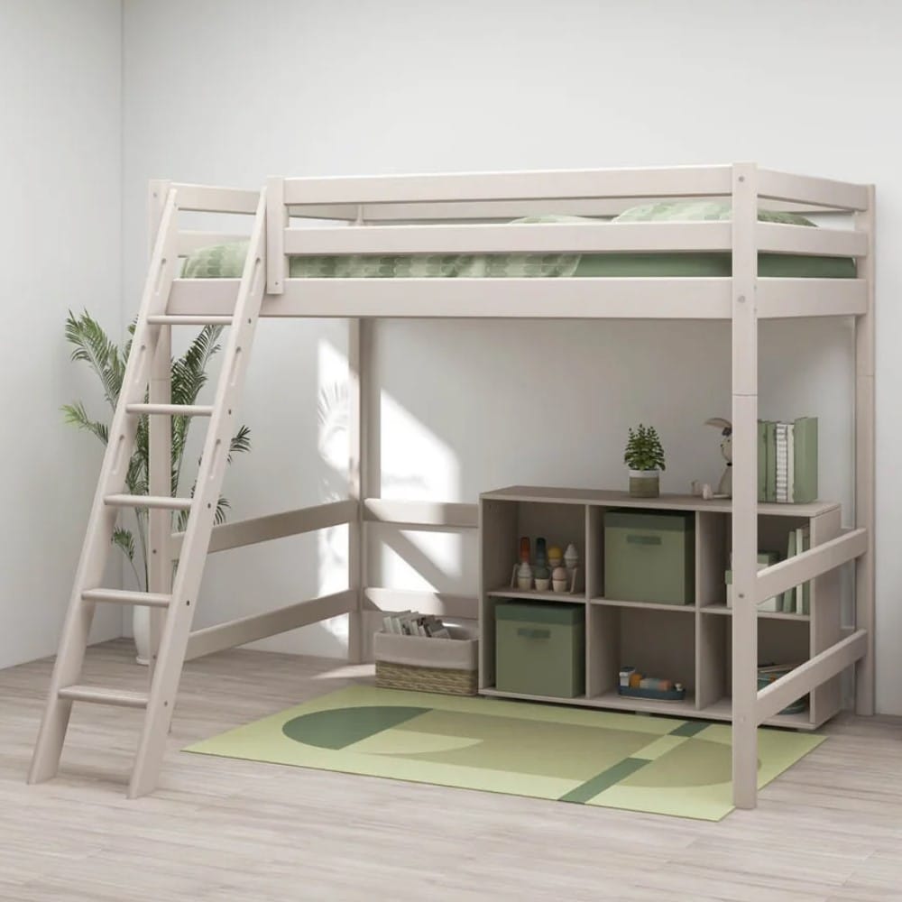 FLEXA High Krevet s kosim ljestvama 140 x 200 cm