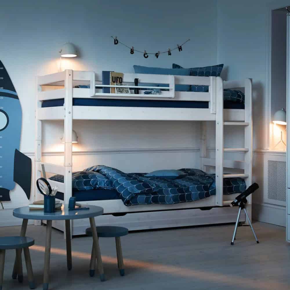 FLEXA Krevet na kat s ravnim ljestvama