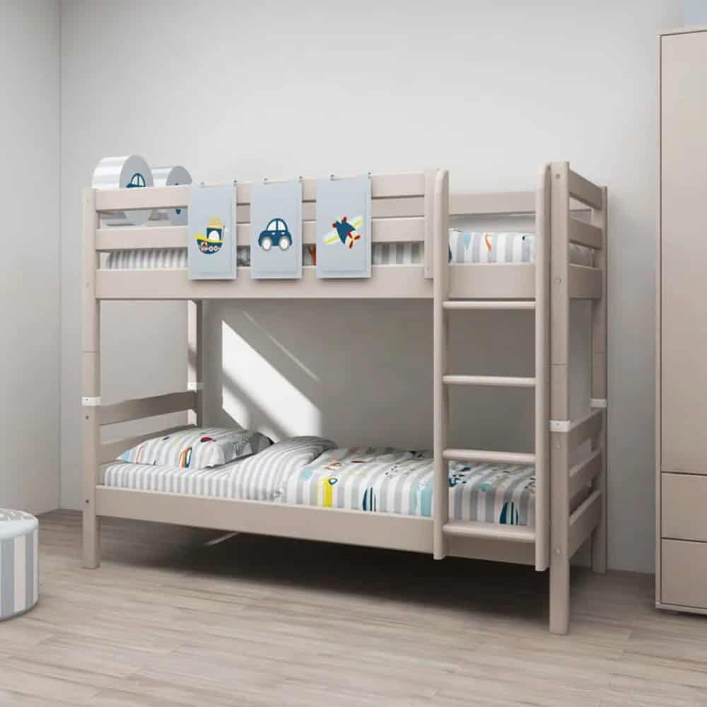 FLEXA Krevet na kat s ravnim ljestvama