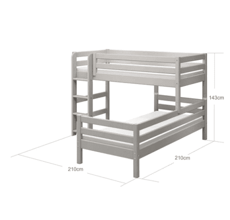 flexa semi high krevet s ravnim ljestvama