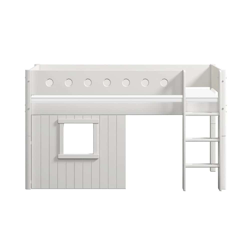 FLEXA White Mid-high Krevet Treehouse s ravnim ljestvama