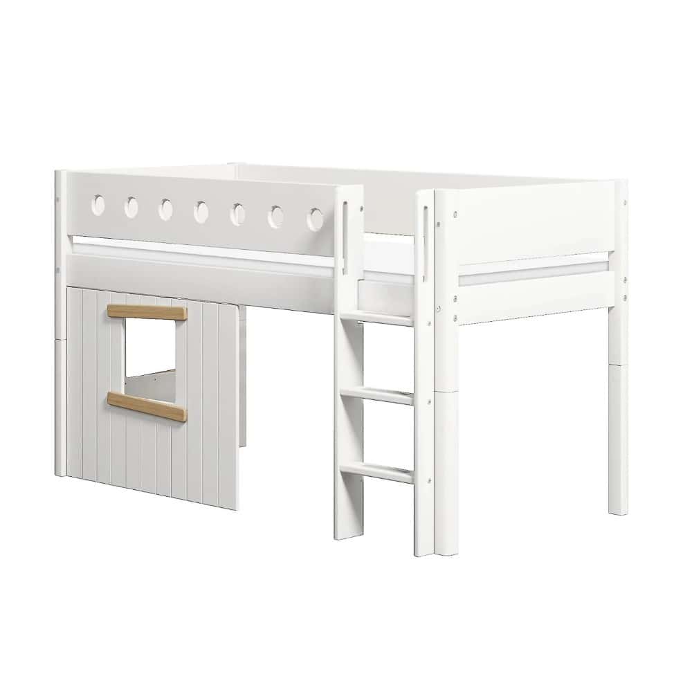 FLEXA White Mid-high Krevet Treehouse s ravnim ljestvama