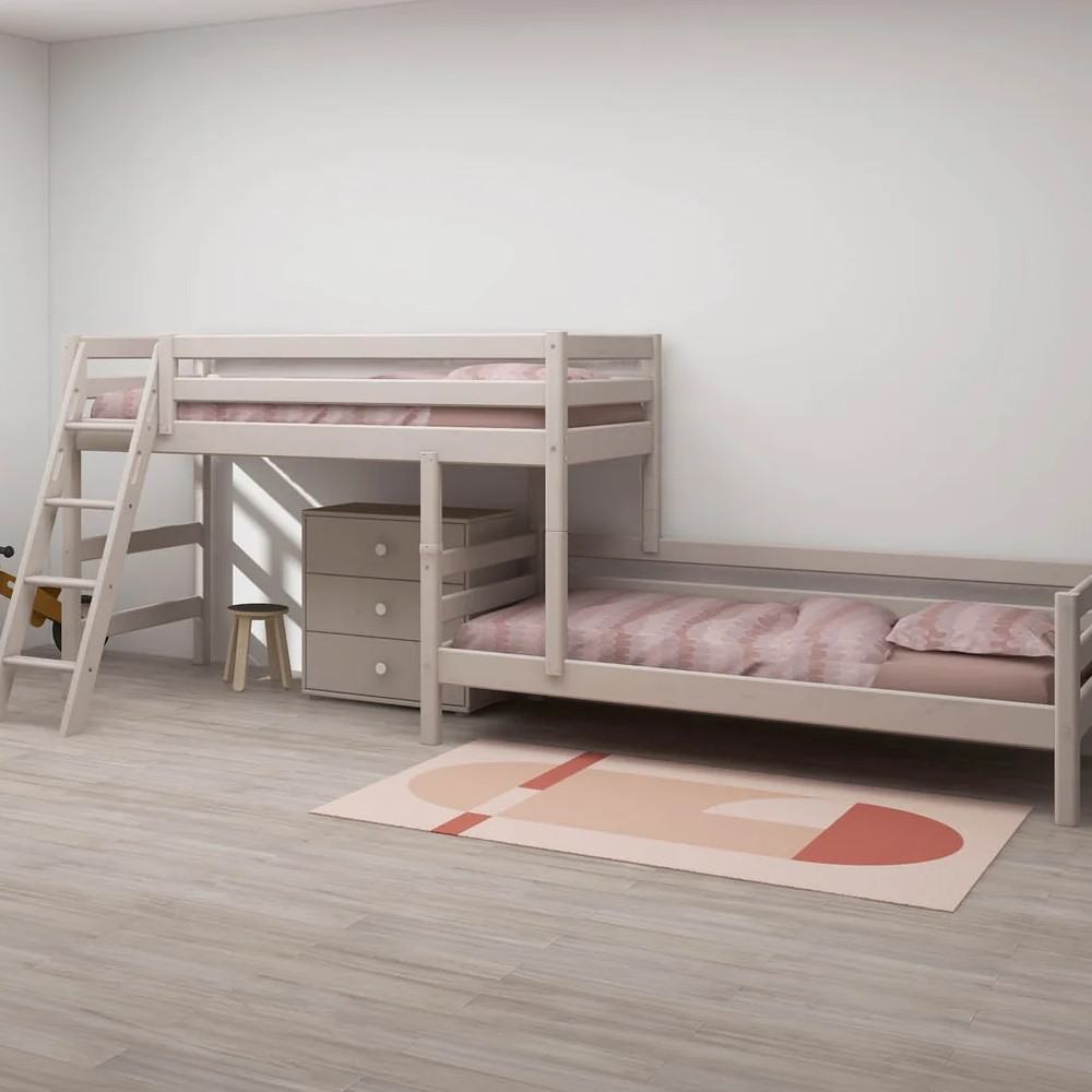 FLEXA Semi-high kutni krevet s kosim ljestvama 90x200