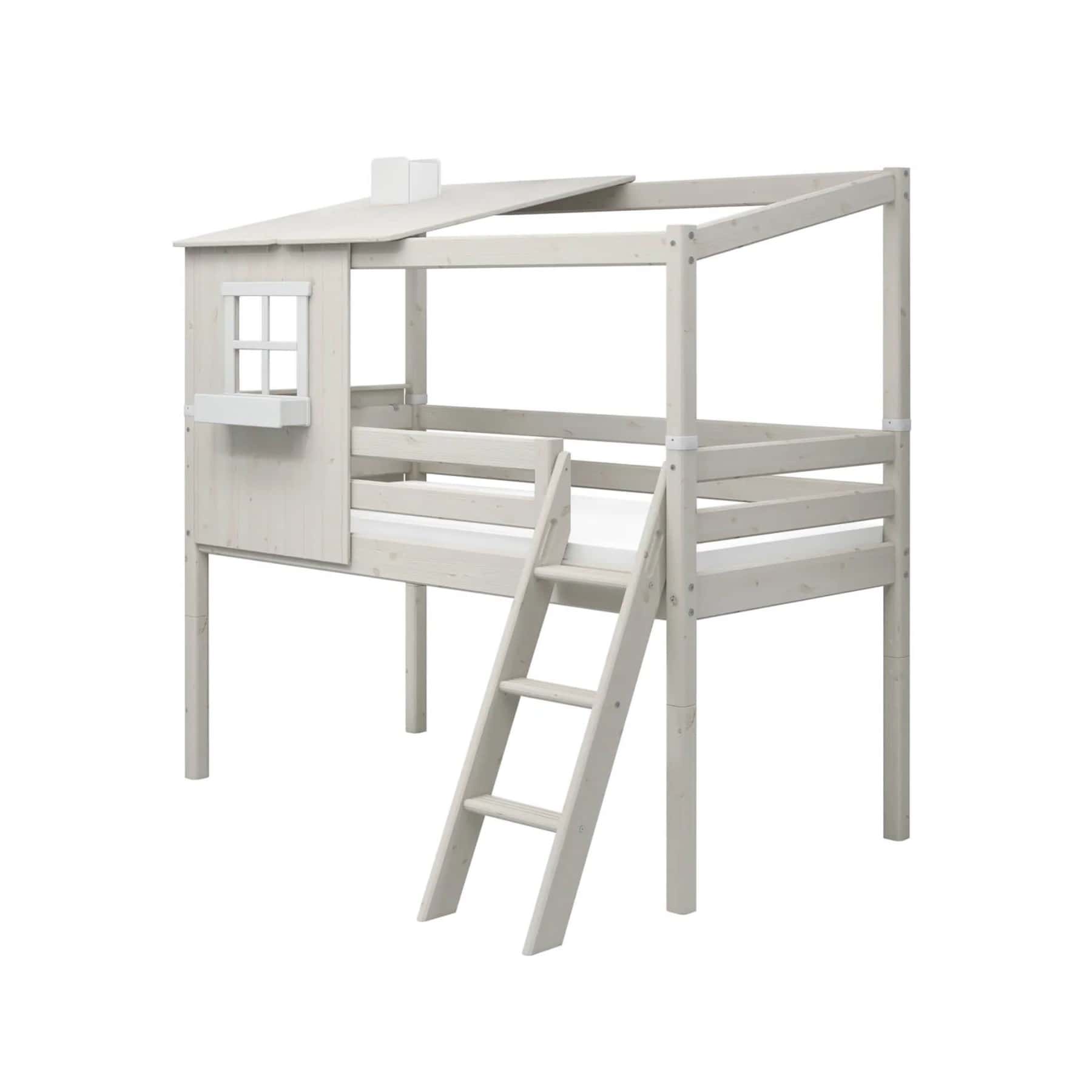 FLEXA Mid-high krevet s 1/2 Classic Kućice