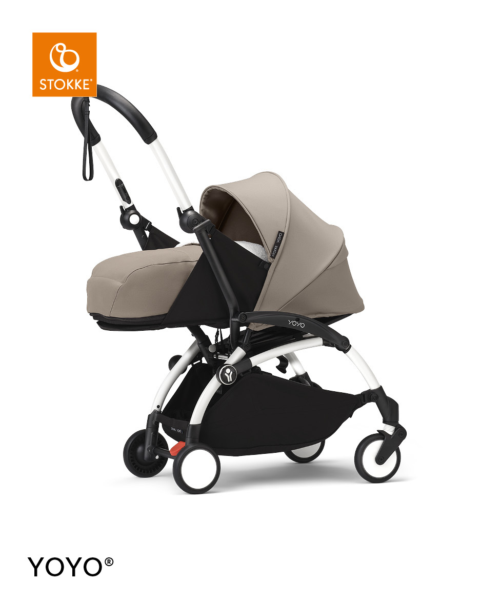 Stokke® YOYO³ kolica s mekanom košarom za novorođenče - bijela šasija