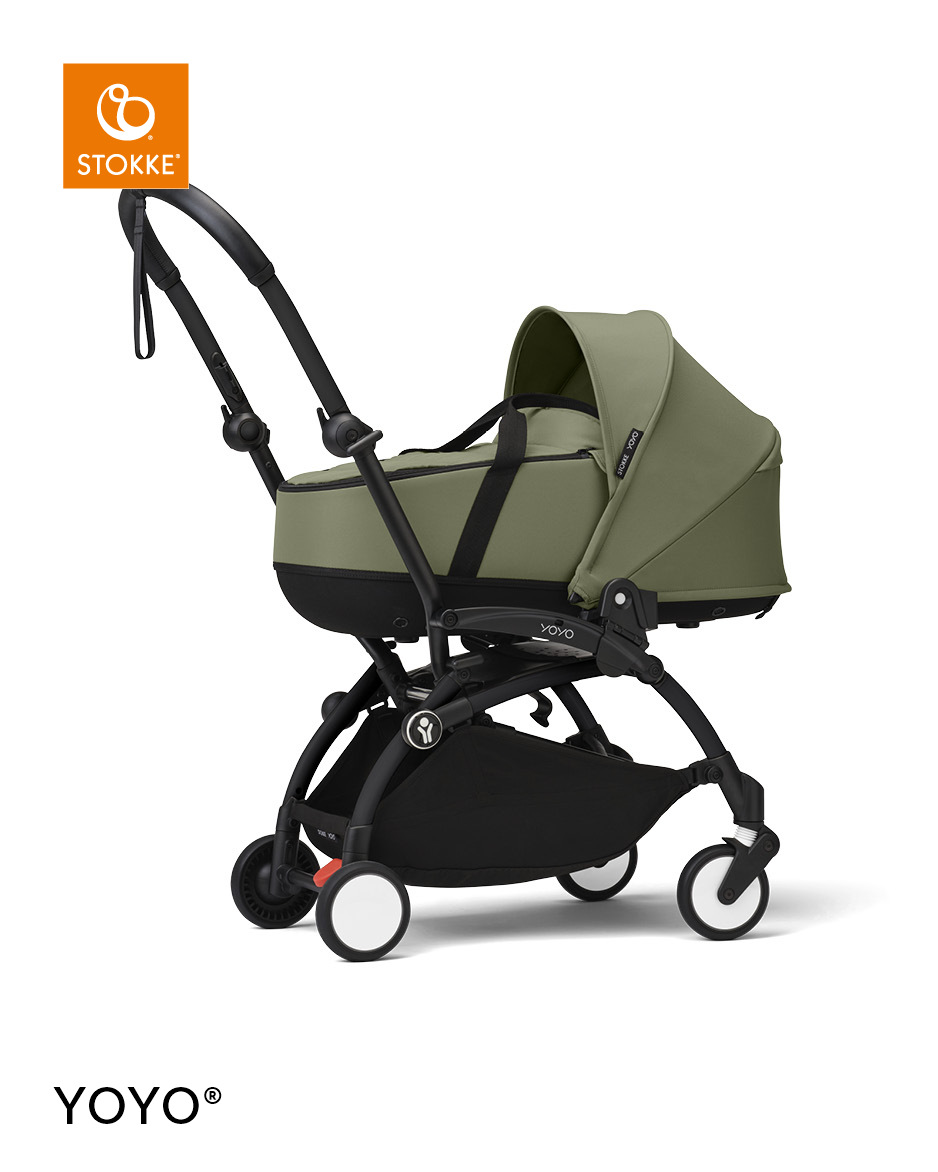 Stokke® YOYO³ kolica s košarom za novorođenče - crna šasija