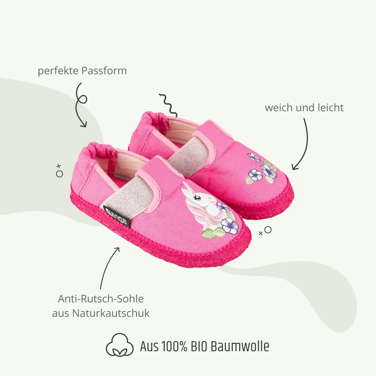 Nanga roze šlapice Jednorog 26-30 - Slika 2