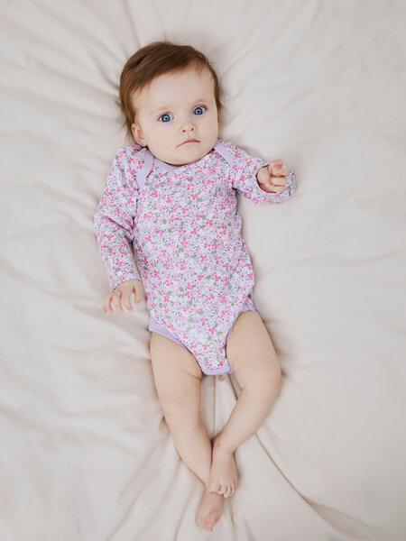 NAME IT Bodi Lila cvjetići 3kom - Slika 4