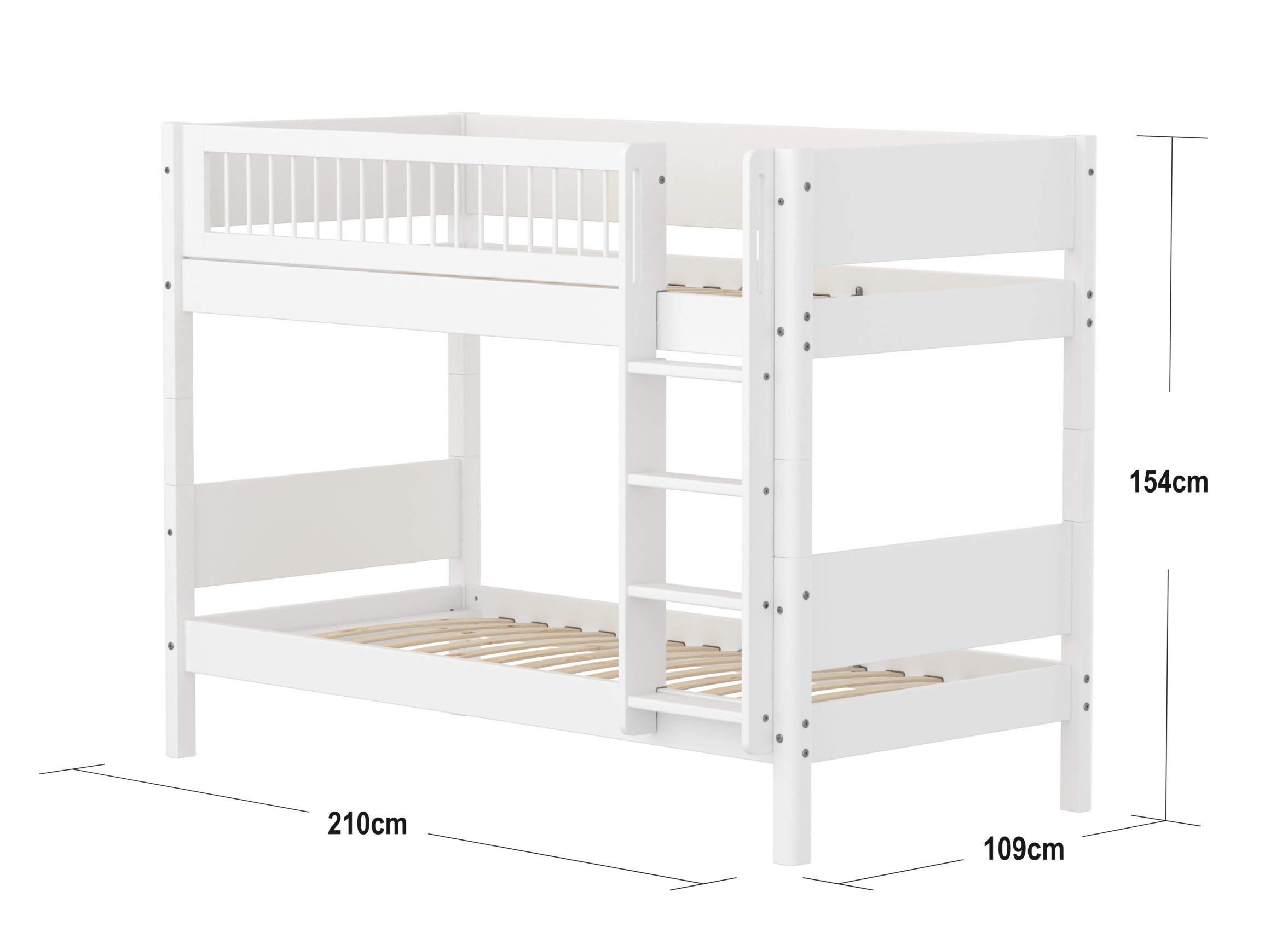 FLEXA WHITE krevet na kat s prečkama - Slika 2