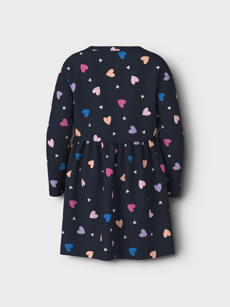 NAME IT Haljina dugih rukava sa srcima Plava - Slika 2