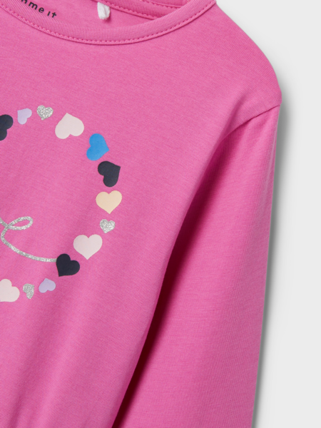 NAME IT Haljina dugih rukava sa srcima Roza - Slika 2