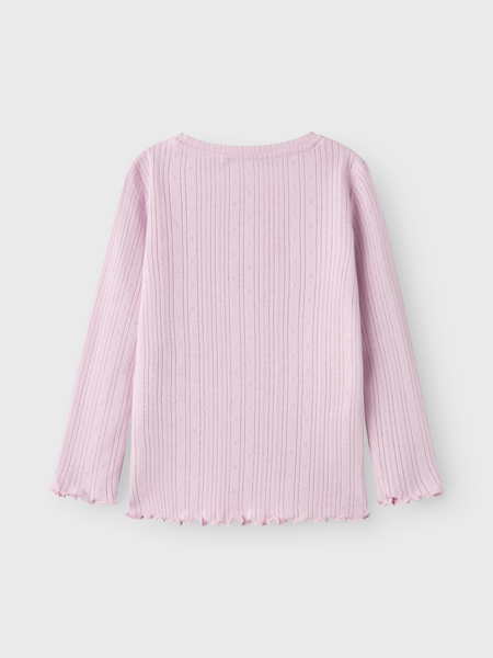 NAME IT Majica Slim s cvjetićem Roza - Slika 3