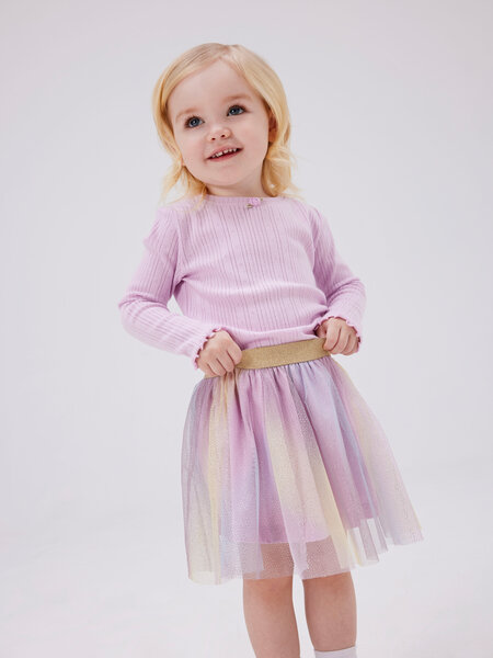 NAME IT Majica Slim s cvjetićem Roza - Slika 4