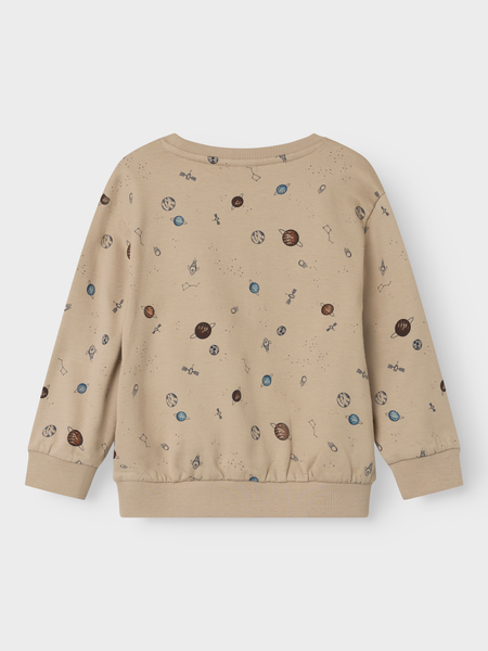 NAME IT Majica dugih rukava Svemir Taupe - Slika 3