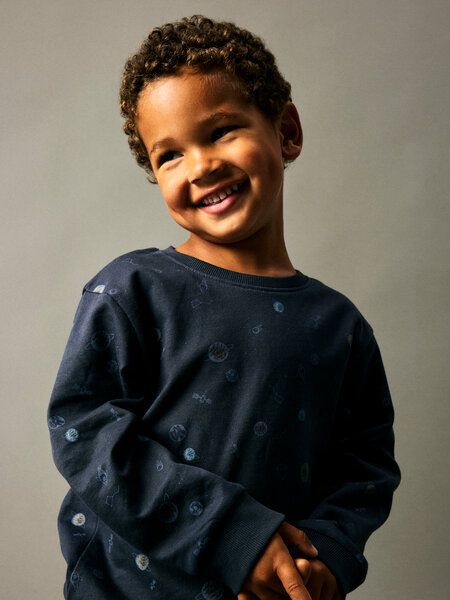 NAME IT Majica dugih rukava Svemir Plava - Slika 5