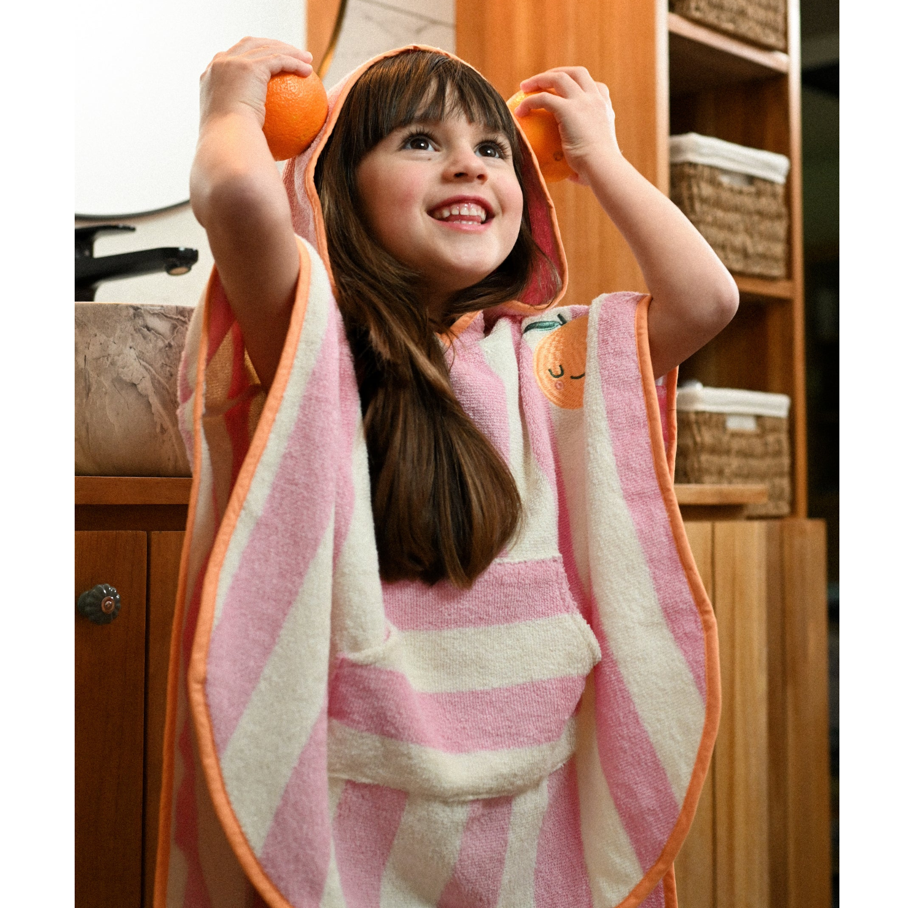 The Cotton Cloud Poncho Mandarina Mandy
