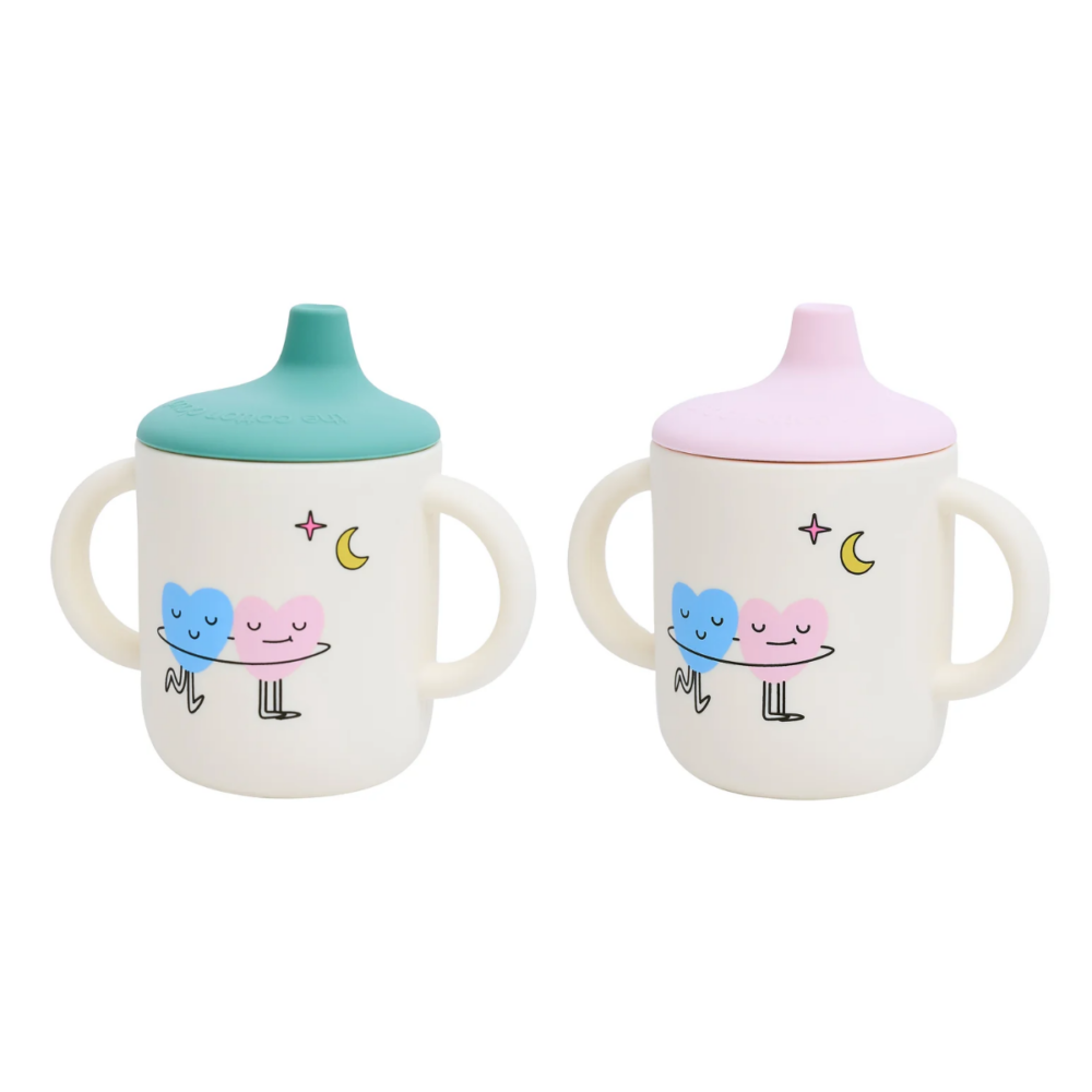 The Cotton Cloud Set silikonskih čašica Dancing Hearts