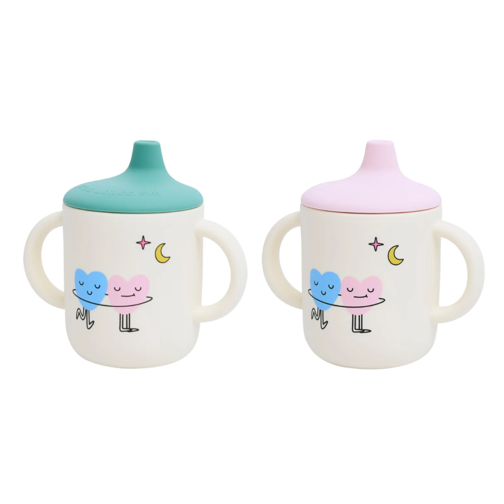 The Cotton Cloud Set silikonskih čašica Dancing Hearts